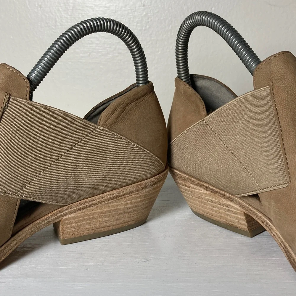 Eileen Fisher Vero Cuoio Evan Tan Soft Leather Ankle Booties Boots, Size 7 - Picture 14 of 15